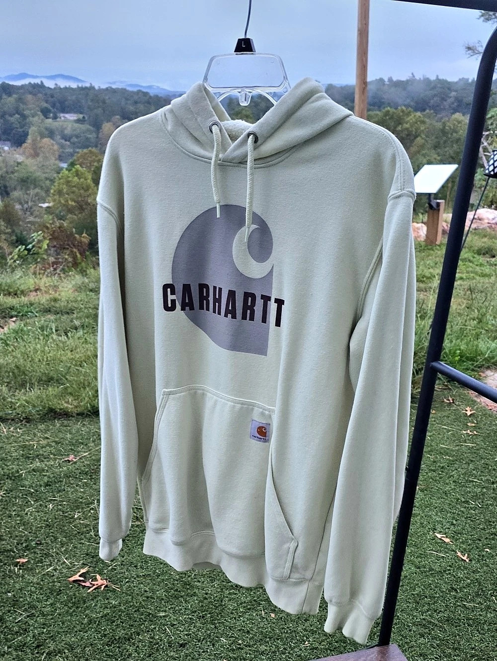 Carhartt Loose Fit Logo Hoodie Sage Green Small Lightly Used